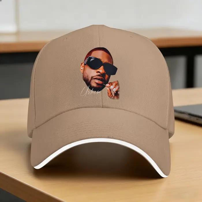Casquette de baseball décontractée C-Chris Brown et Usher The Rb Tour, casquette de camionneur print
