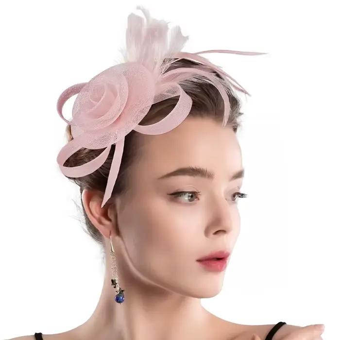Fascinators pour femmes, chapeaux de thé pour femmes, fascinator avec clip pour cocktail, mariage, é