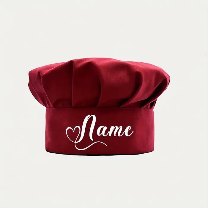 Chapeau de chef personnalisé, chapeau anti-poussière, chapeau de cuisine réglable, boulangerie, café