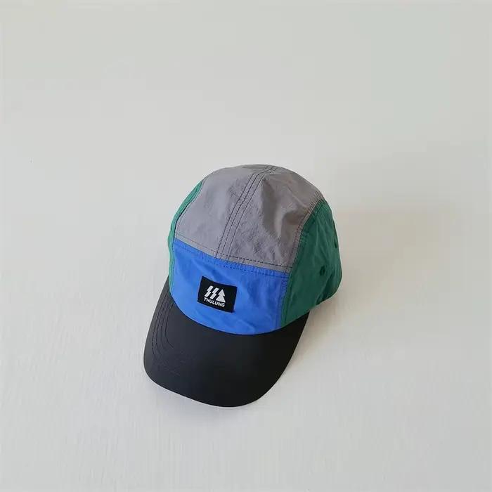 Casquette à visière pour enfants, nouveau printemps et été, couleur assortie, casquette de Baseball 
