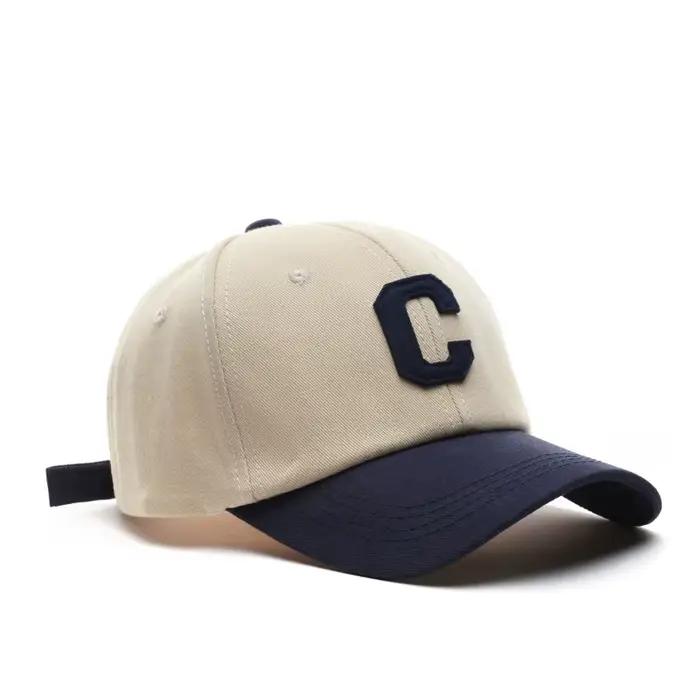 Chapeau de Baseball décontracté mode lettre C Patch chapeau été pare-soleil réglable chapeau unisexe