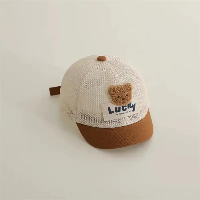 Chapeau de style coréen pour bébé, casquette en maille d'été avec protection solaire, chapeau pare-s