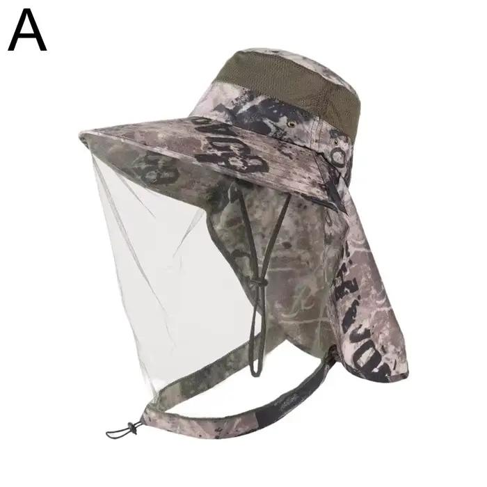 Casquette anti-moustiques pour la pêche, casquette de protection contre les insectes, filet anti-mou
