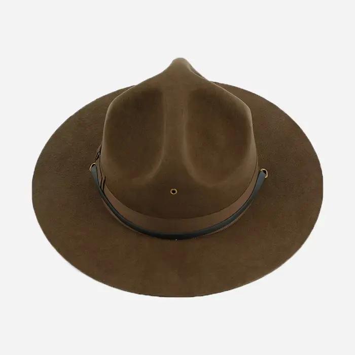 Chapeau haut-de-forme 100% laine, chapeau d'instructeur, casquette du Corps des Marines des états-un