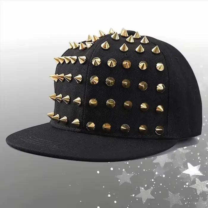 Casquette de Baseball à rivets Rock pour femmes et hommes, Punk gothique Hip Hop, casquette à visièr