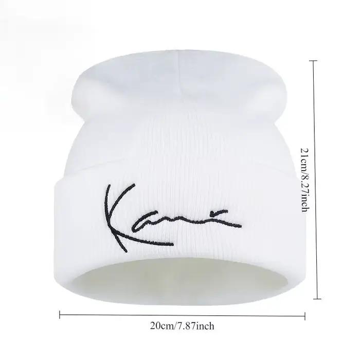 Karl Kani – chapeau tricoté avec lettres rétro brodées pour hommes et femmes, chapeau tricoté à capu