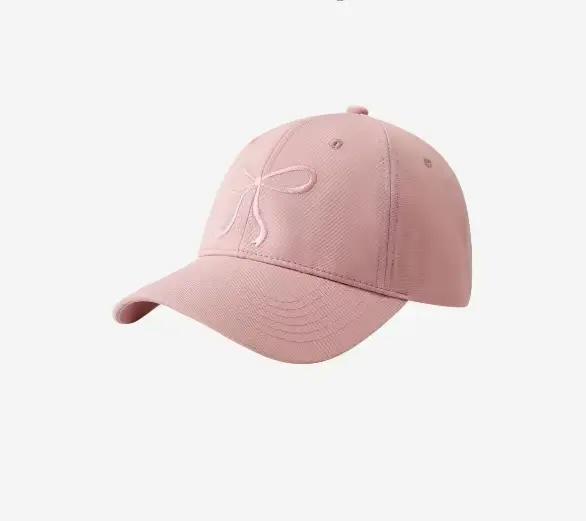 Casquette de baseball brodée pour femme, style coréen, douce et mignonne, chapeau rose, rend la peau