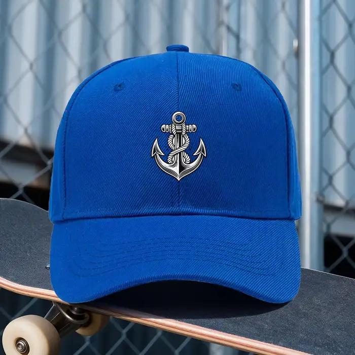 Une casquette réglable avec un imprimé ancre vintage, parfaite pour les hommes et les femmes amateur