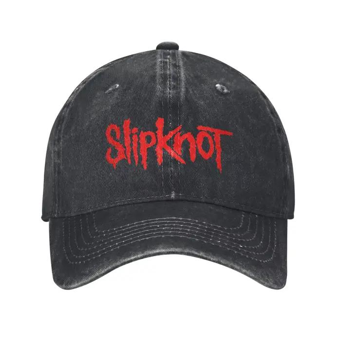 Casquettes de baseball avec logo Slipknots, casquettes vintage en denim vieilli, casquettes de solei