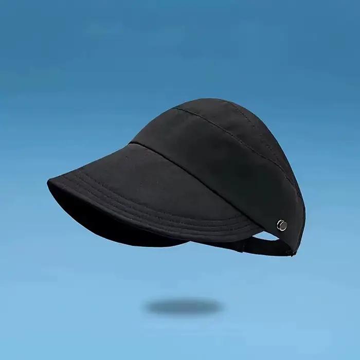 Chapeau de soleil UV pour femme, réglable, pliable, à large bord, avec ouverture pour queue de cheva