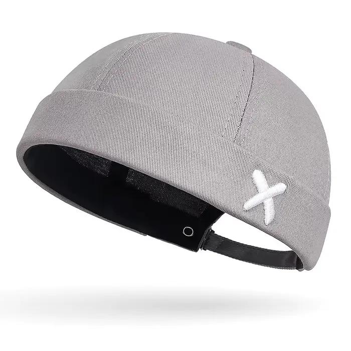 Nouveau chapeau dôme brodé ajustable style coréen sans bord pour le printemps et l'été – Chapeau hip