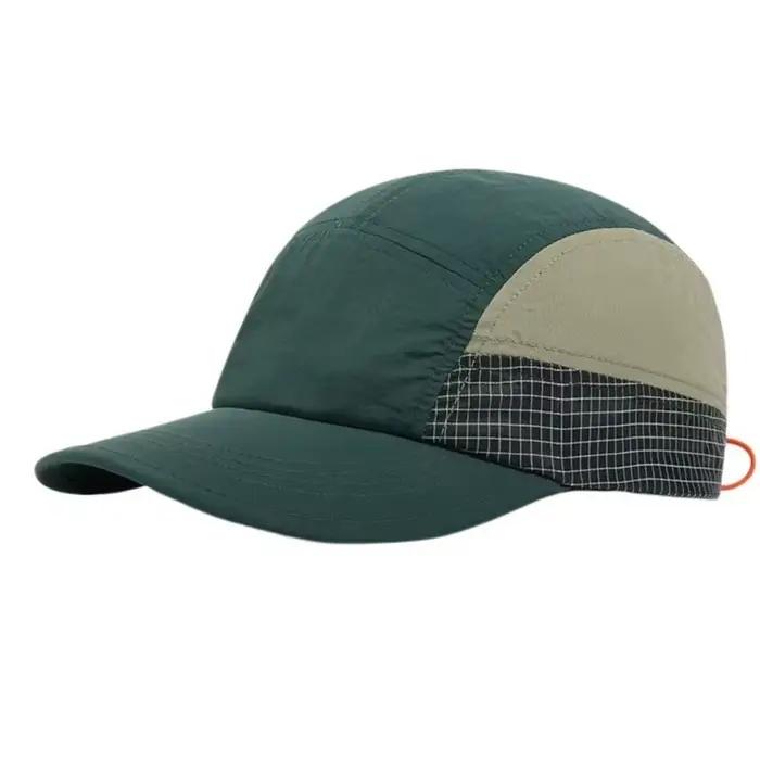 Casquette de baseball rétro à blocs de couleur, séchage rapide, 5 panneaux, visière souple, respiran