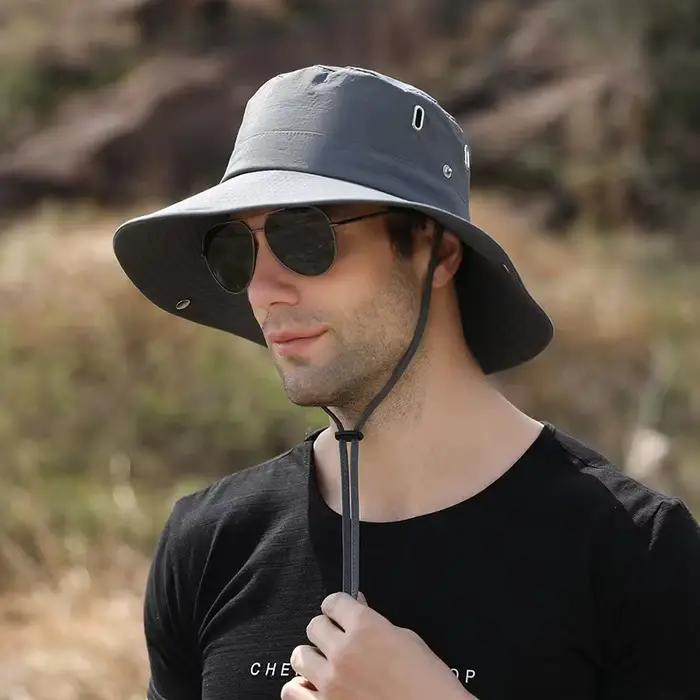 Chapeau de pêcheur imperméable pour l'extérieur, Protection solaire Anti UV, maille respirante, pour
