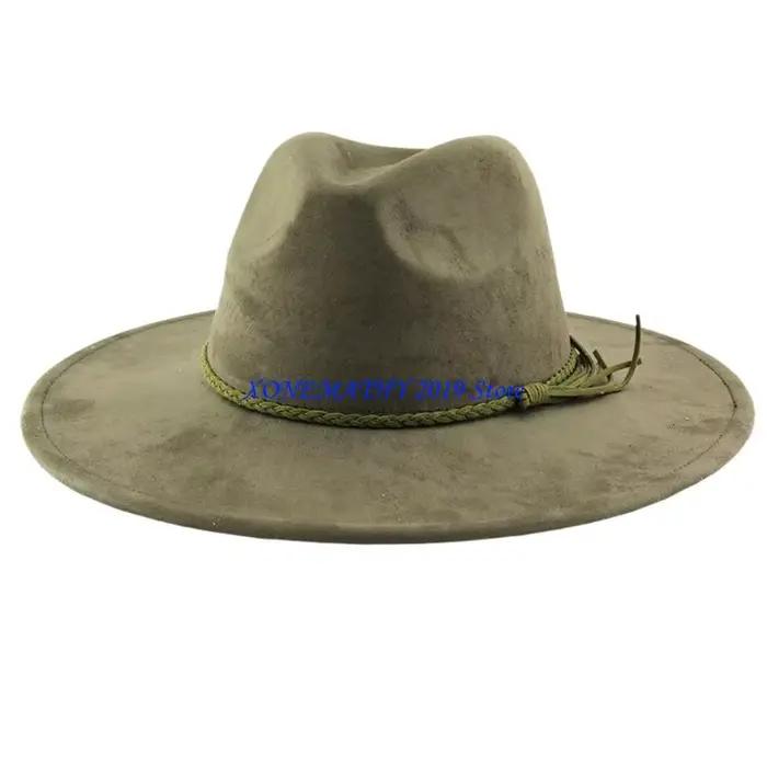 Chapeau élégant gentleman F42F, à bords spacieux Anti-soleil, chapeau à grands bords, idéal pour les
