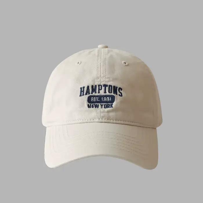 Décontractée Couleur Unie Femmes Casquette De Baseball Mode Lettre Broderie Casquette Coton Snapback