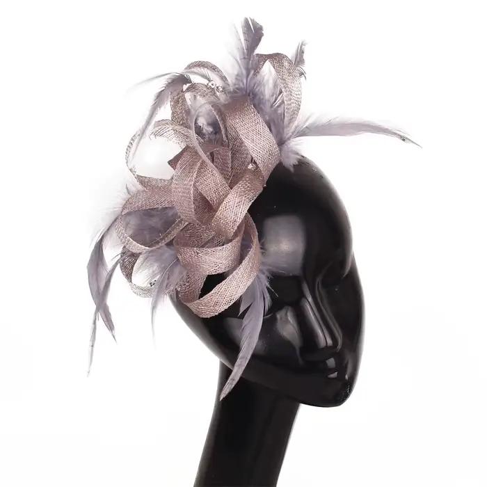 Chapeau Fascinator Élégant pour Femme – Accessoire de Mariage et de Fête pour Mère de la Mariée – Ar