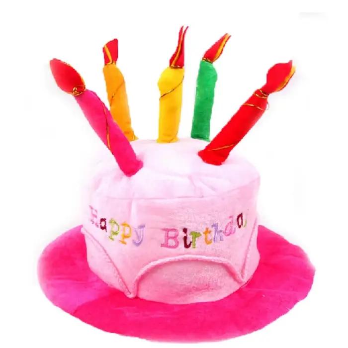 Chapeau de gâteau d'anniversaire, chapeau bougie d'anniversaire, décoration de fête d'anniversaire p