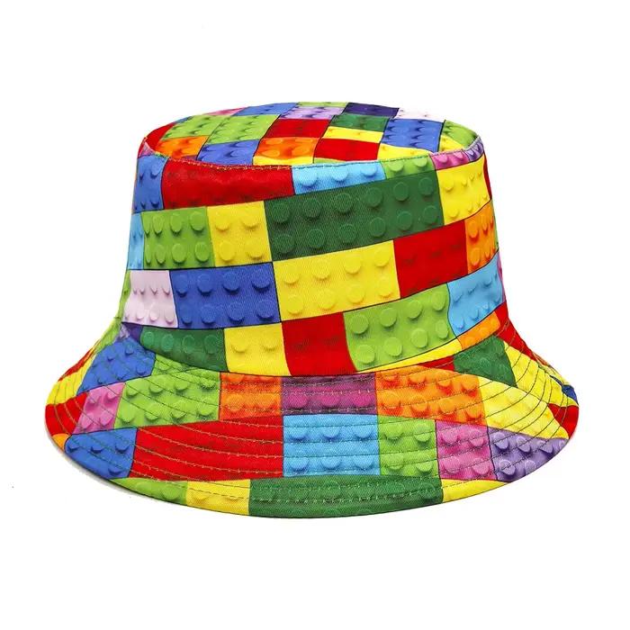 Chapeaux Bob Panama à Motifs Tendance pour Femmes et Hommes, Protection Solaire d'Été, Chapeaux de P