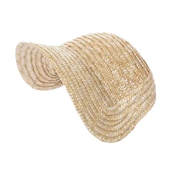 Base de chapeau bonnet faite à la main avec sangle réglable, chapeau de paille tressé anti-UV pour l