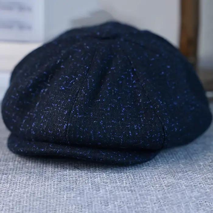 Nouvelle femme casquette gavroche hommes laine chapeau 8 panneau chapeau boulanger casquettes rétro 