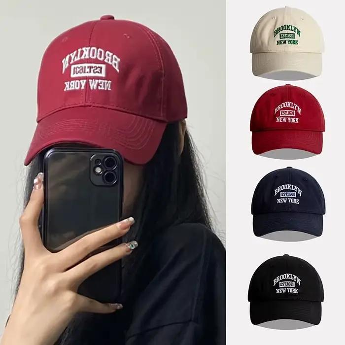 Casquette de baseball brodée de lettres pour hommes et femmes, chapeau Snapback unisexe, crème solai