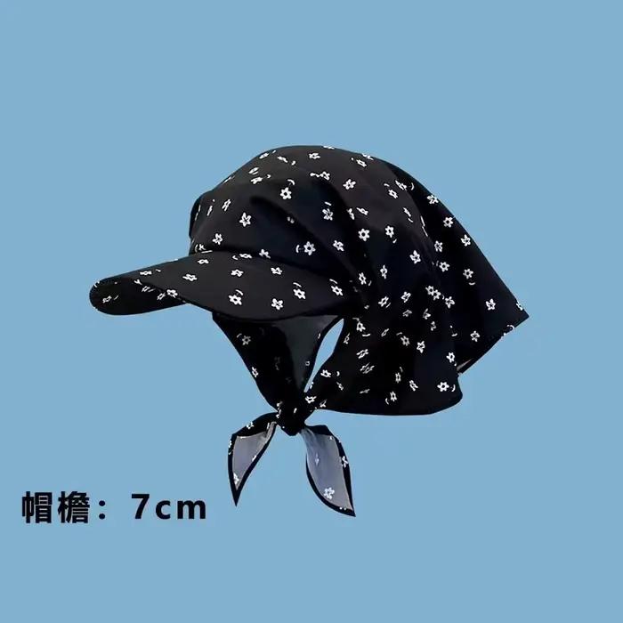 Casquette de Baseball à grands bords, foulard d'été, pare-soleil, Version coréenne, nœud papillon, c