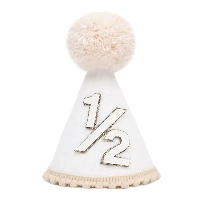 Chapeau de fête pour bébé garçon ou fille, 1/2 an, vert et rose, accessoires photo, décoration de fê