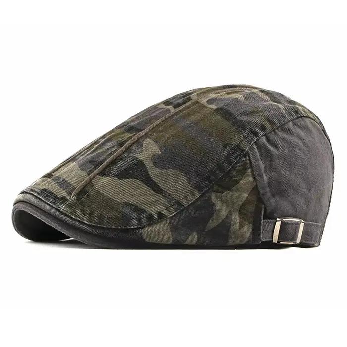 Casquettes de mode pour hommes casquettes de gavroche Camouflage coton casquette à visière plate fem