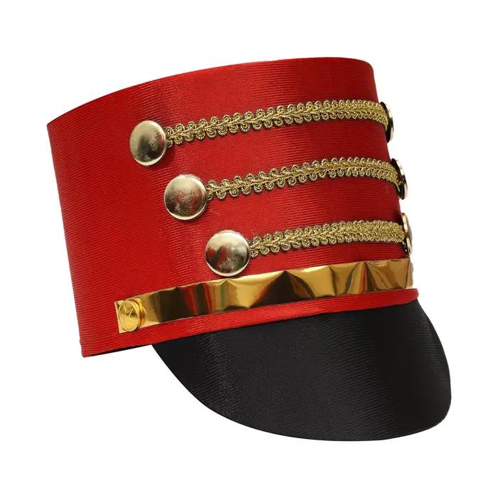 Chapeau de marche de tambour pour adolescents, chapeau de maître Majorette, casquette de soldat Roya