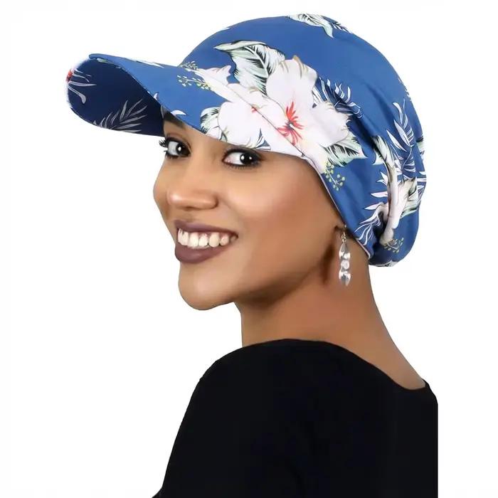 Casquettes de baseball élégantes pour femmes, chapeau turban avec visière, protection solaire anti-U