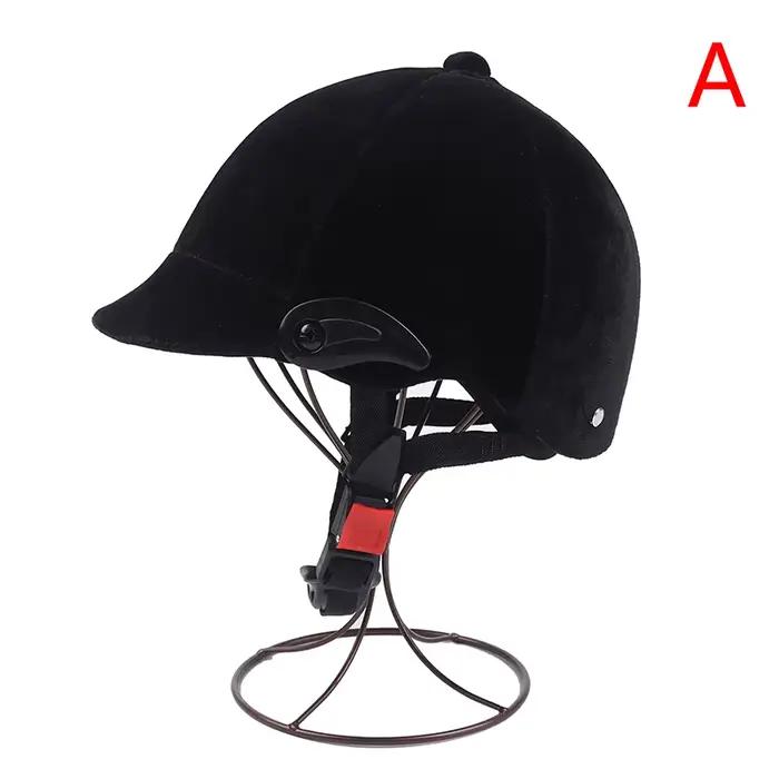Casque d'équitation professionnel unisexe classique casquette d'équitation équipement de protection 