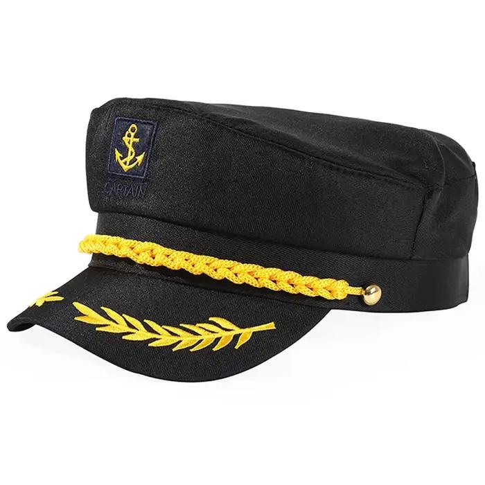 Chapeau de capitaine de yacht pour adulte, réglable, pour hommes et femmes, idéal pour les fêtes, le