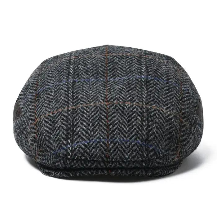 Casquette plate irlandaise en laine tweed pour homme JANGOUL, style Gatsby, casquette de newsboy déc
