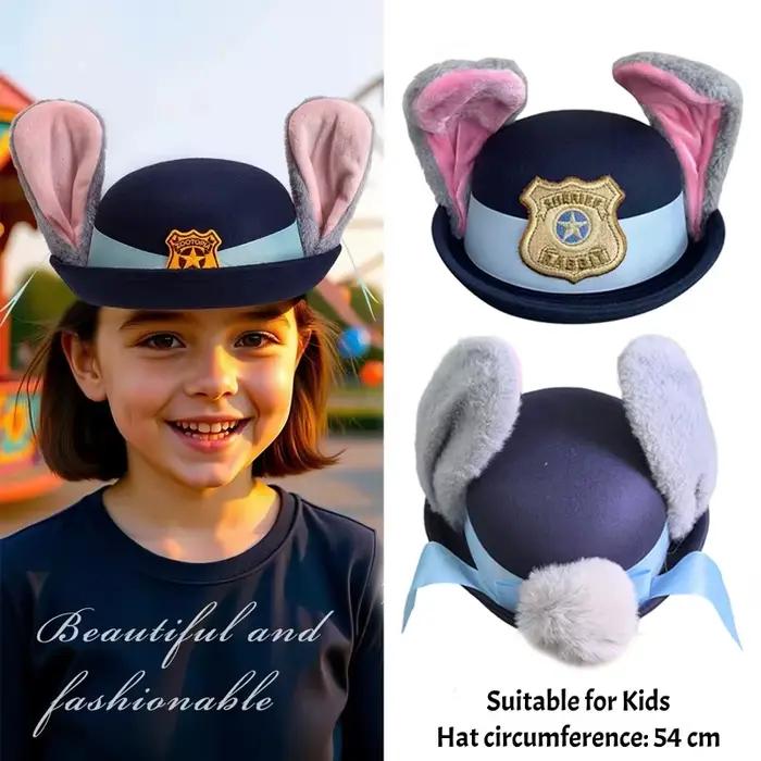 Judy Hopps chapeau de shérif film Cosplay Costume accessoire Halloween Costume fête Anime lapin poli