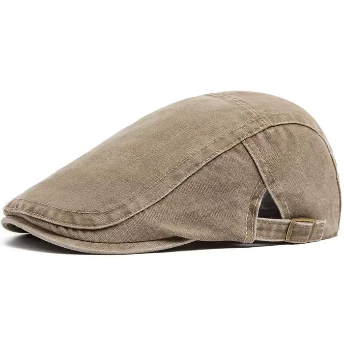Nouveau Béret Vintage en Coton pour Hommes et Femmes, Casquette Plate Tendance, Bérets Décontractés 