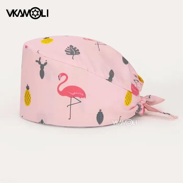 Chapeau de travail en coton imprimé rose pour hommes et femmes, casquette de gIslande, accessoires U