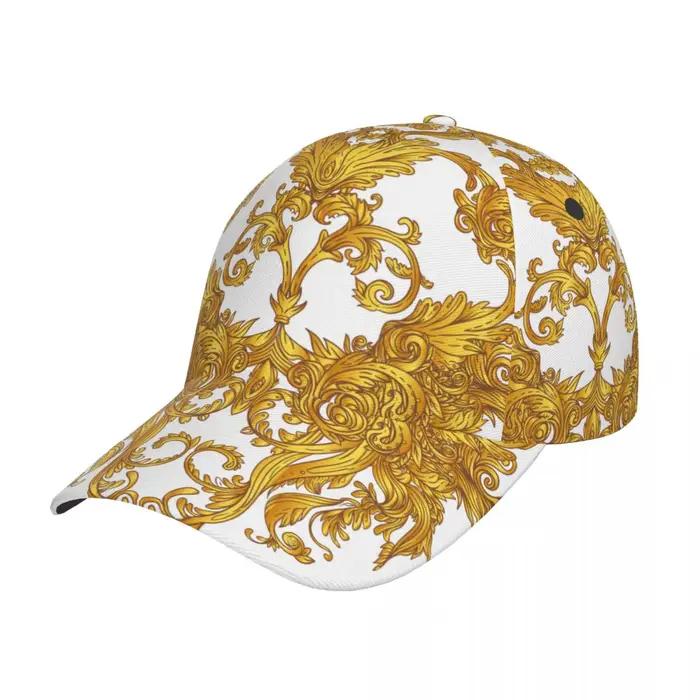 Casquette de Sport de plein air baroque dorée, chapeau de Baseball pour hommes et femmes, casquette 