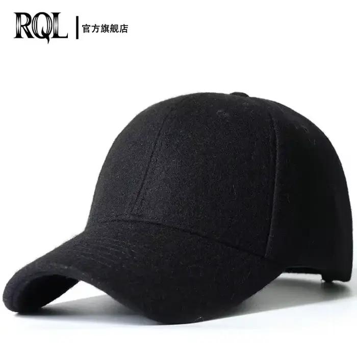 Casquette de Baseball en laine pour hommes, chapeau d'hiver épais, grande circonférence de la tête, 