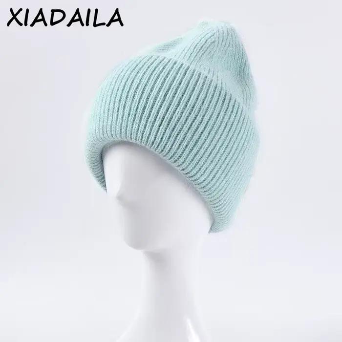 Vente chaude chapeau d'hiver réel fourrure de lapin chapeaux d'hiver pour les femmes mode chaud bonn