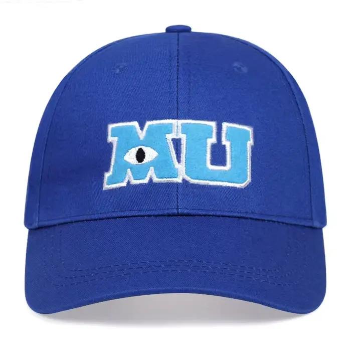 Casquette de Baseball brodée avec lettres Mike Wazowski MU de l'université des monstres, chapeau à r