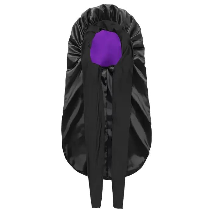 Bonnet de nuit en satin long et soyeux de haute qualité, bonnet de nuit extra large à large bord ave