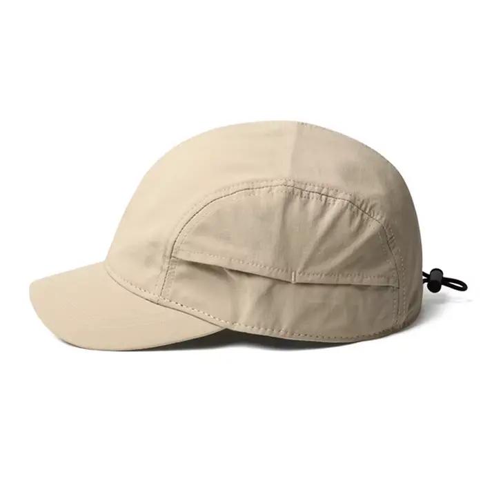 Casquette de baseball à bords courts de couleur unie, légère, en polyester à séchage rapide, fermetu