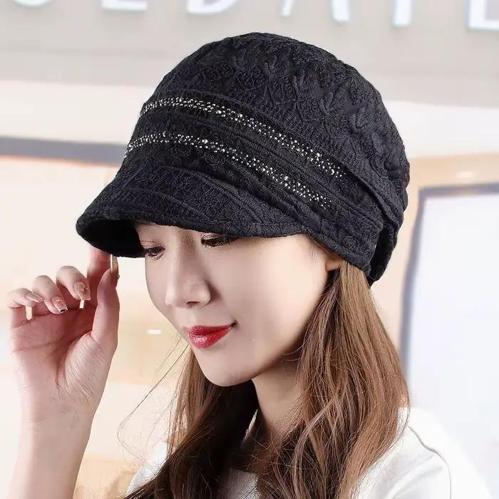 Casquette de tête légère et respirante pour femmes au printemps et en été, chapeau élégant à large b
