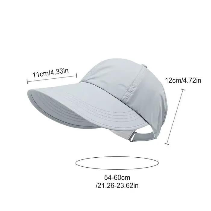 Chapeau de protection UV à large bord, chapeau bob d'été, chapeau de baseball anti-soleil, respirant