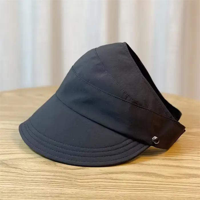 Chapeau de soleil pliable pour femme avec large bord et haut respirant – Parfait pour queues de chev