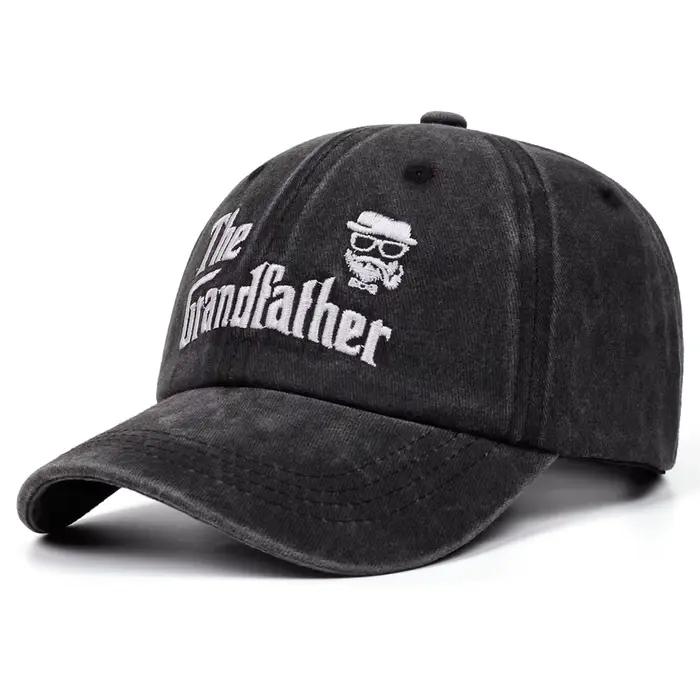 Casquette de baseball rétro décontractée pour homme et femme, style papa, en jean brodé, modèle Gran