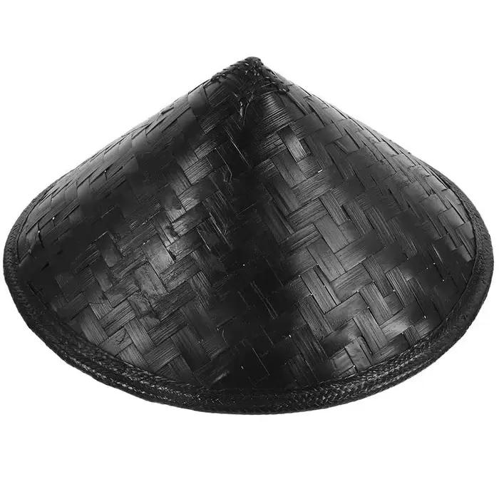 Chapeau conique décoratif en paille de bambou, style samouraï, chinois, japonais, asiatique, pour co