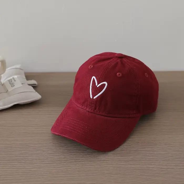 Casquettes de baseball pour enfants, chapeau vintage brodé motif 'Simple Love', casquette décontract