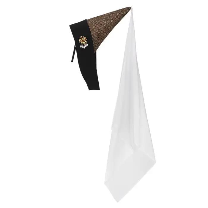 DAZCOS EN STOCK Hennin couvre-chef médiéval avec voile couvre-chef du fin du moyen âge Halloween LAR