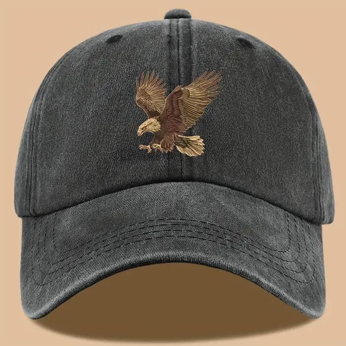 Casquette de baseball à imprimé aigle, réglable pour hommes et femmes, adaptée à la randonnée, à la 
